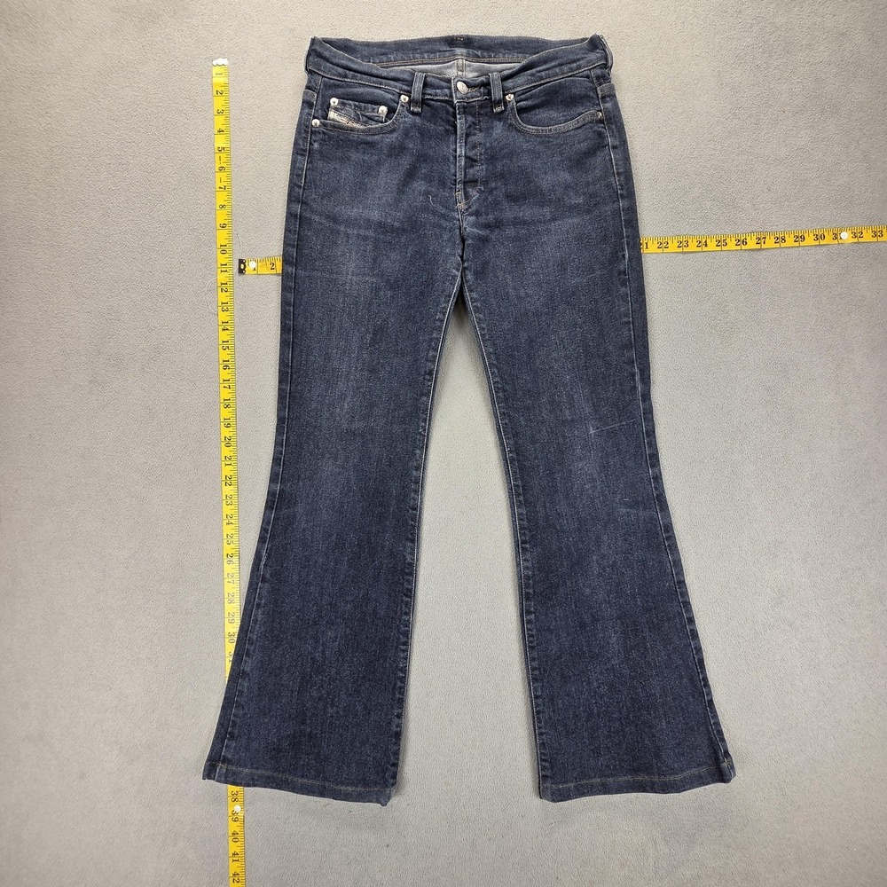 Diesel‎ Jeans Womens 28x32 Blue Daze Dark Wash Low Rise Bootcut Altered Hem